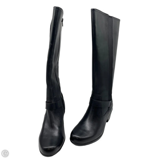 Boots Knee Heels By Clarks In Black, Size: 11