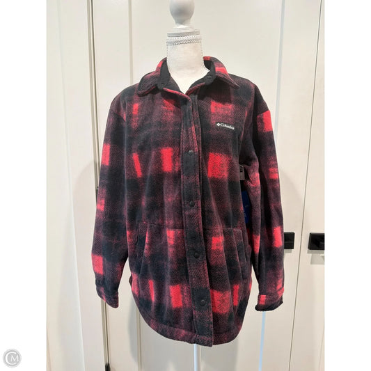 Jacket Fleece By Columbia In Black & Pink, Size: M
