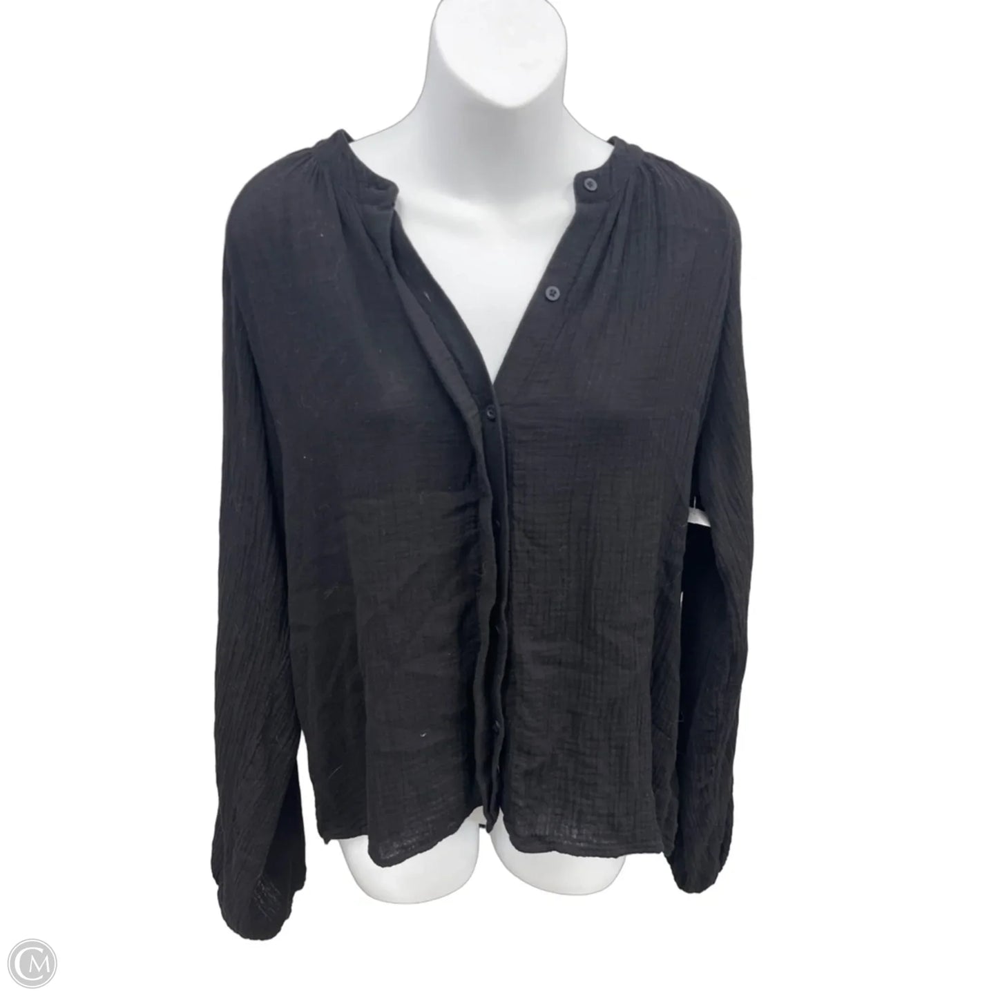 Top Long Sleeve By Cloth & Stone In Black, Size: M