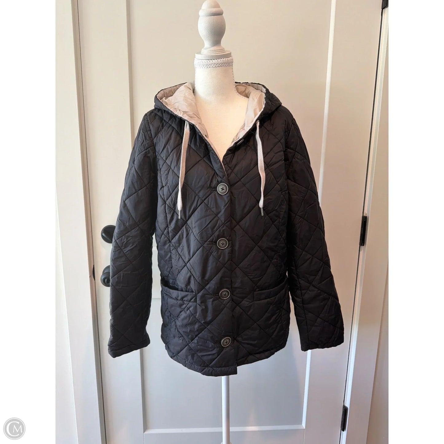 Jacket Puffer & Quilted By Dennis Basso Qvc In Black, Size: M