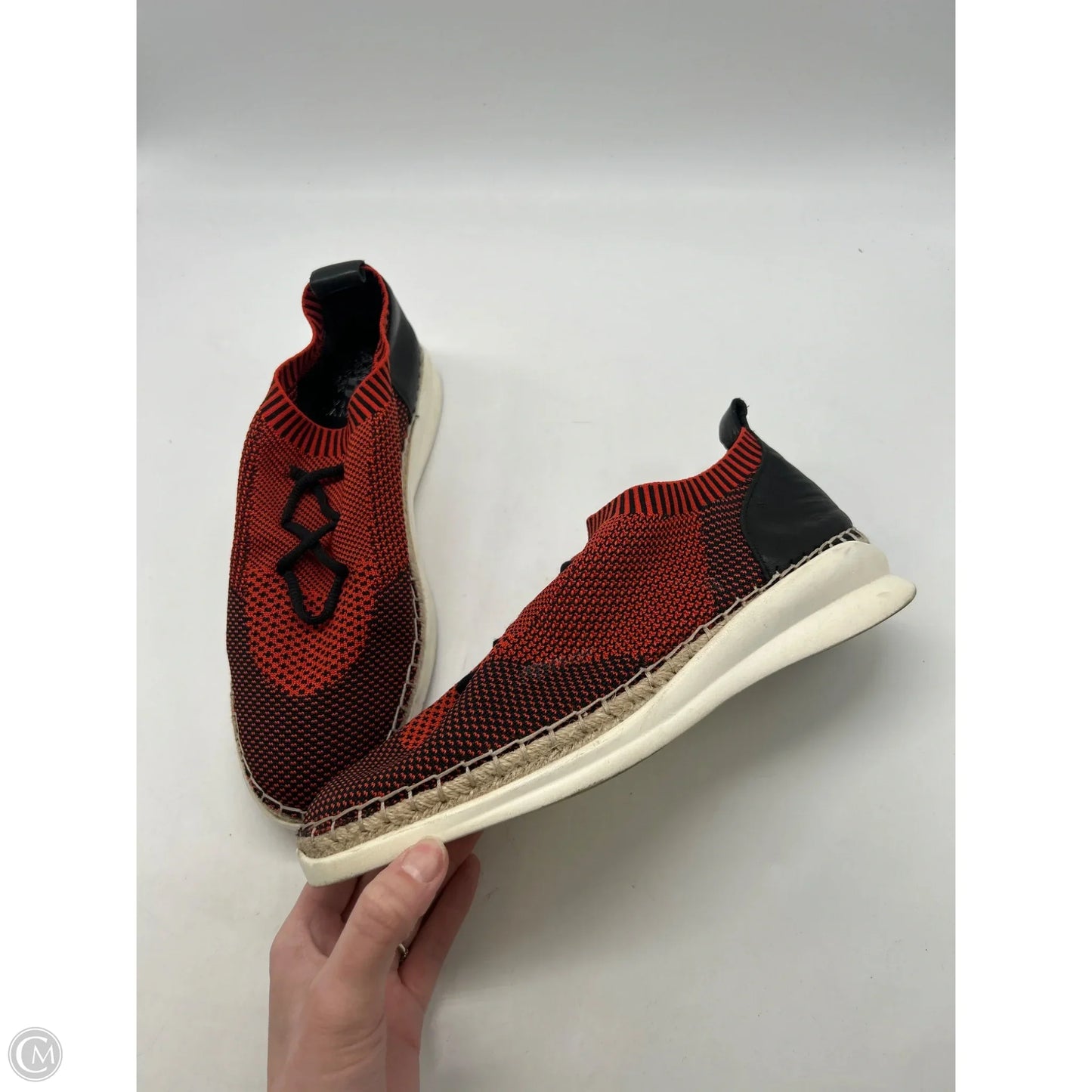 Shoes Sneakers By Vince Camuto In Black & Orange, Size: 10