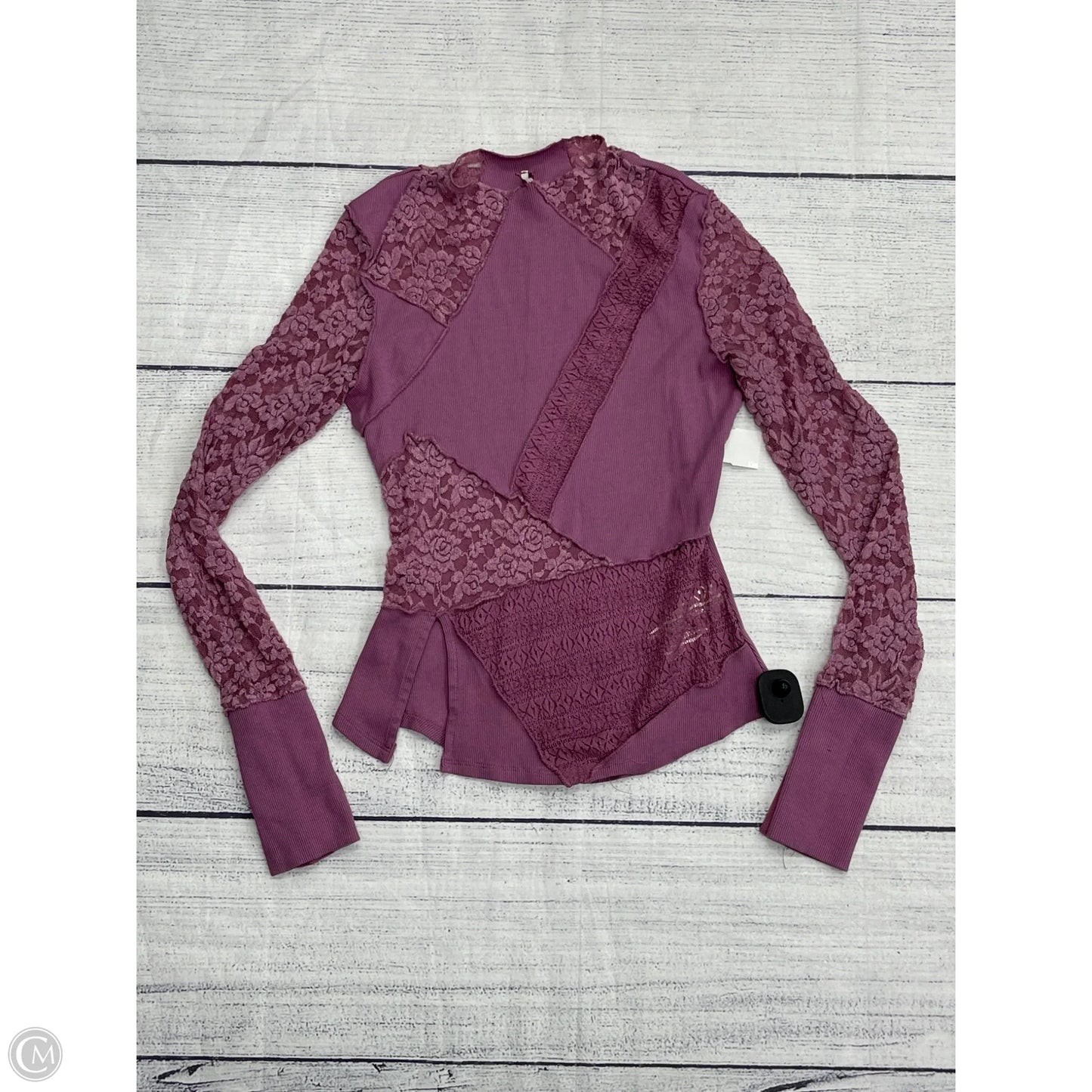 Top Long Sleeve By Free People In Pink, Size: S