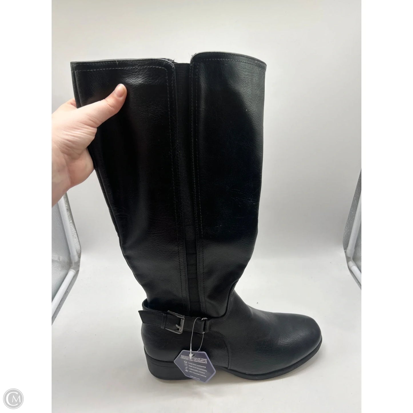Boots Mid-calf Heels By Croft And Barrow In Black, Size: 11