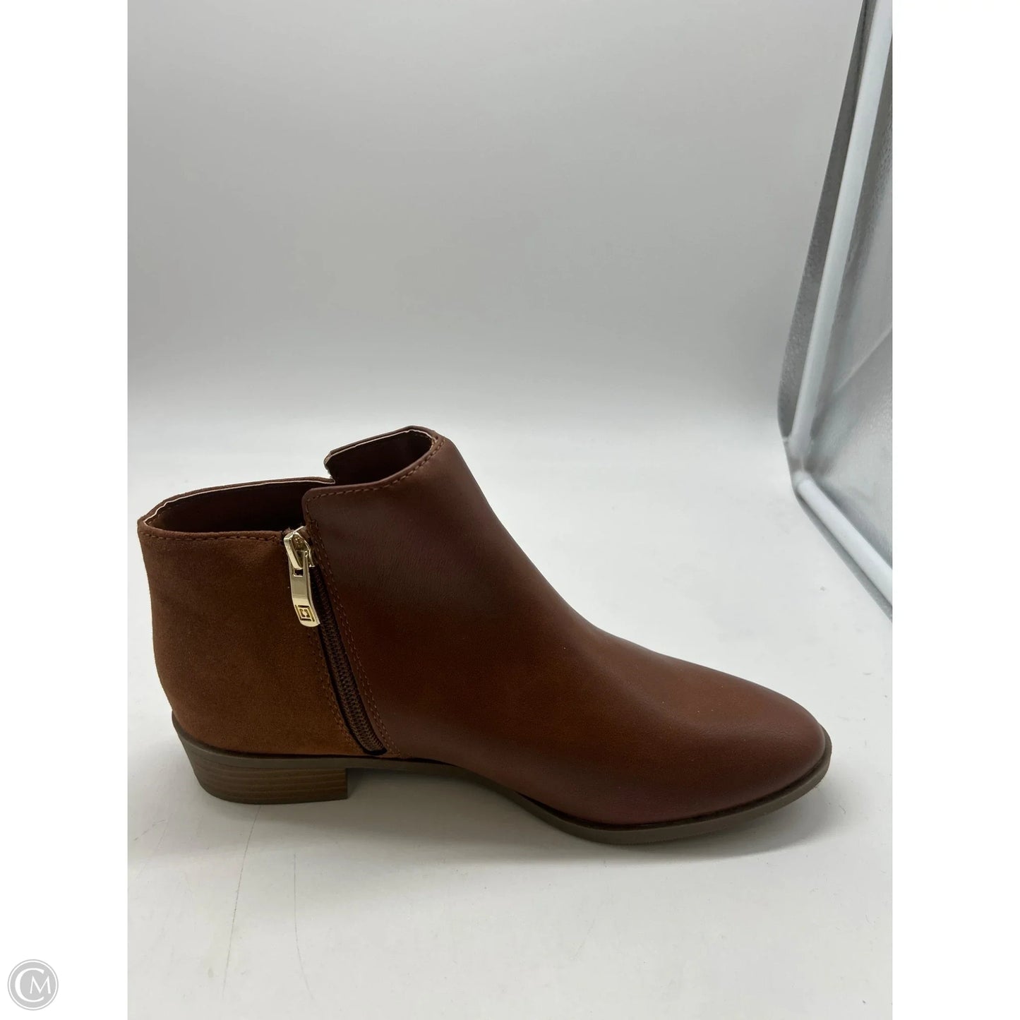 Boots Ankle Heels By Liz Claiborne In Brown, Size: 8