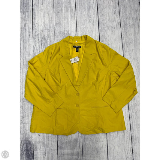 Blazer By Ashley Stewart In Yellow, Size: 28