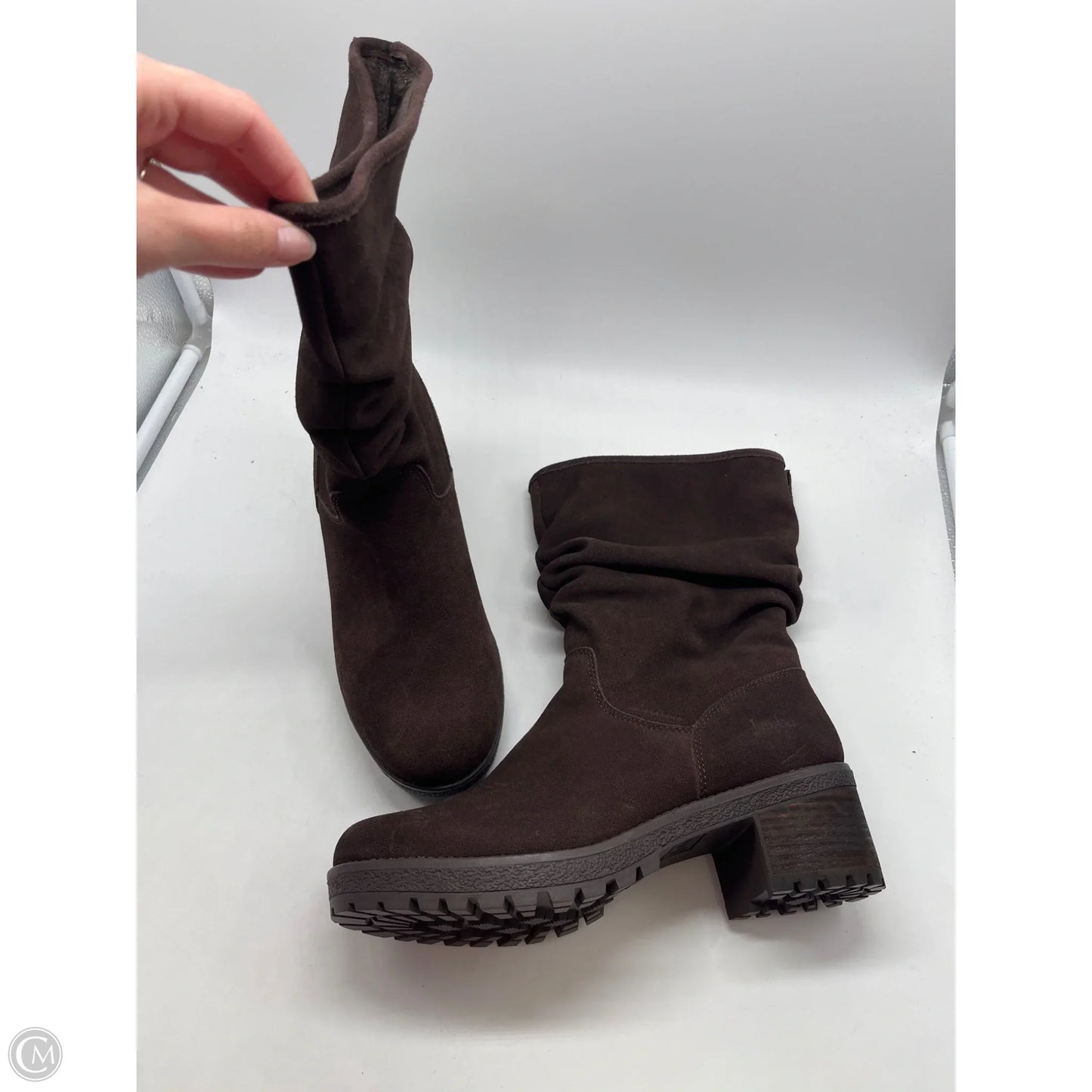 Boots Ankle Heels By Jambu In Brown, Size: 10