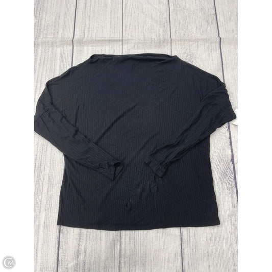 Top Long Sleeve By Elan In Black, Size: M