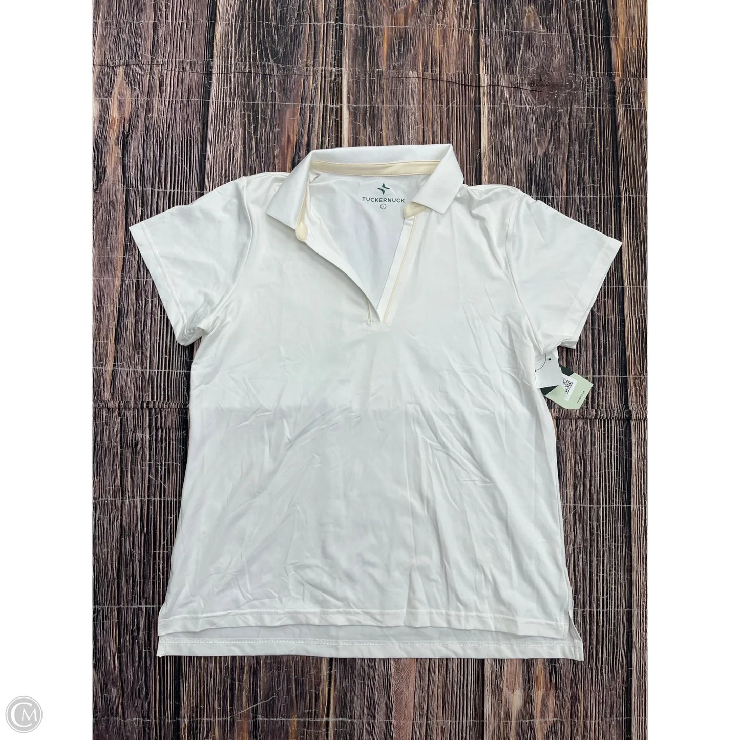 Athletic Top Short Sleeve By Tuckernuck In White, Size: L