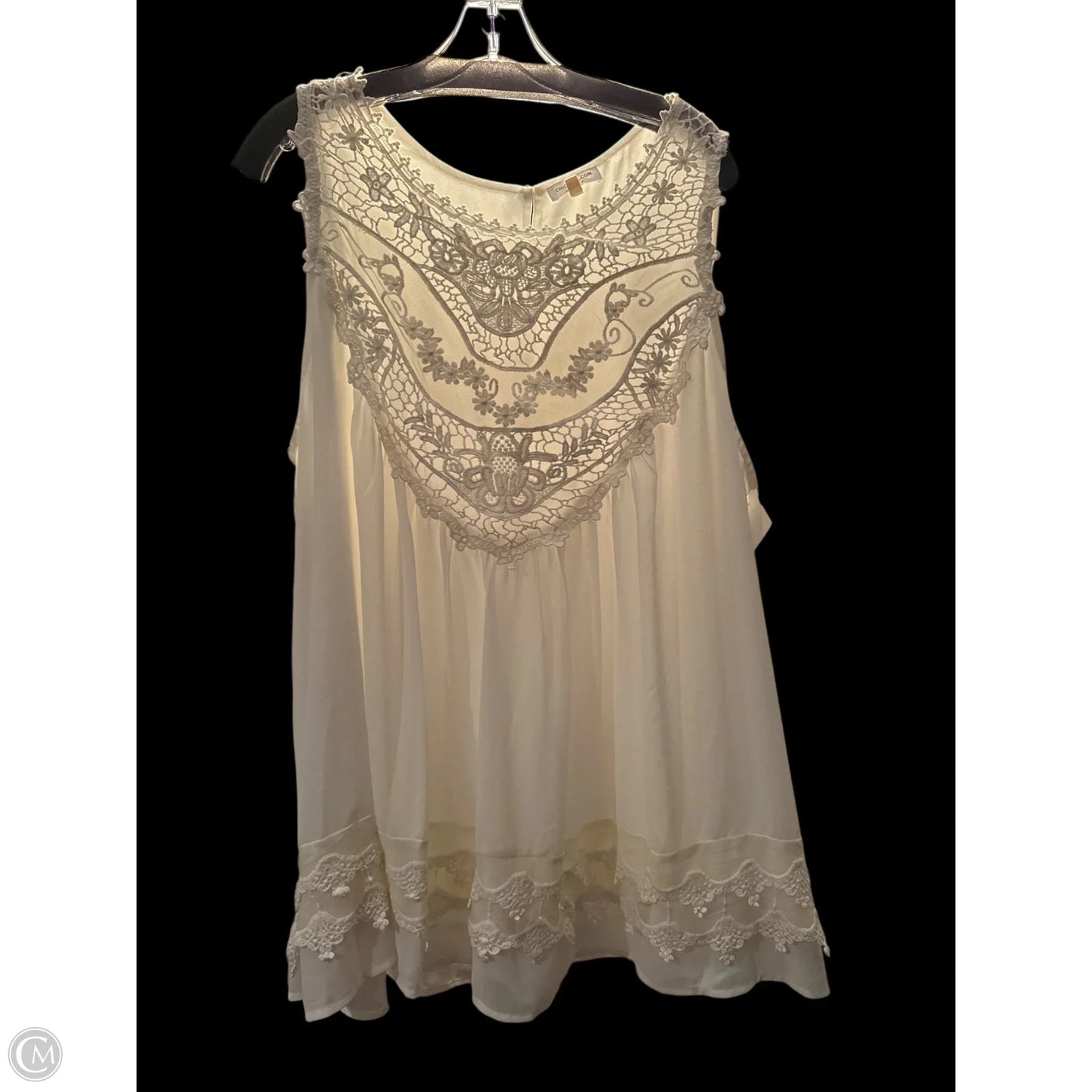 Tank Top By Chicsoul In White, Size: 2x