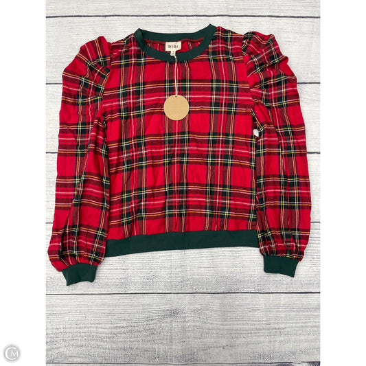 Top Long Sleeve By Bibi In Red, Size: M