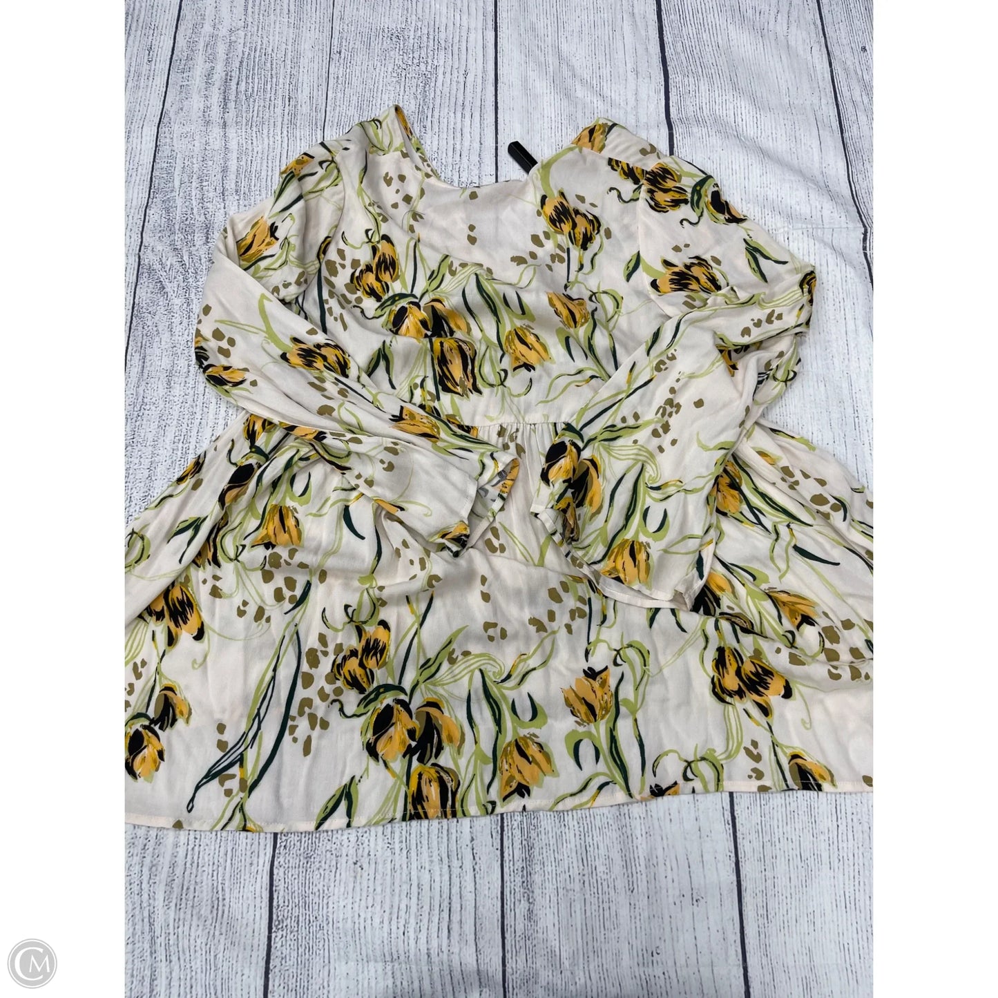 Tunic Long Sleeve By Free People In Floral Print, Size: Xs