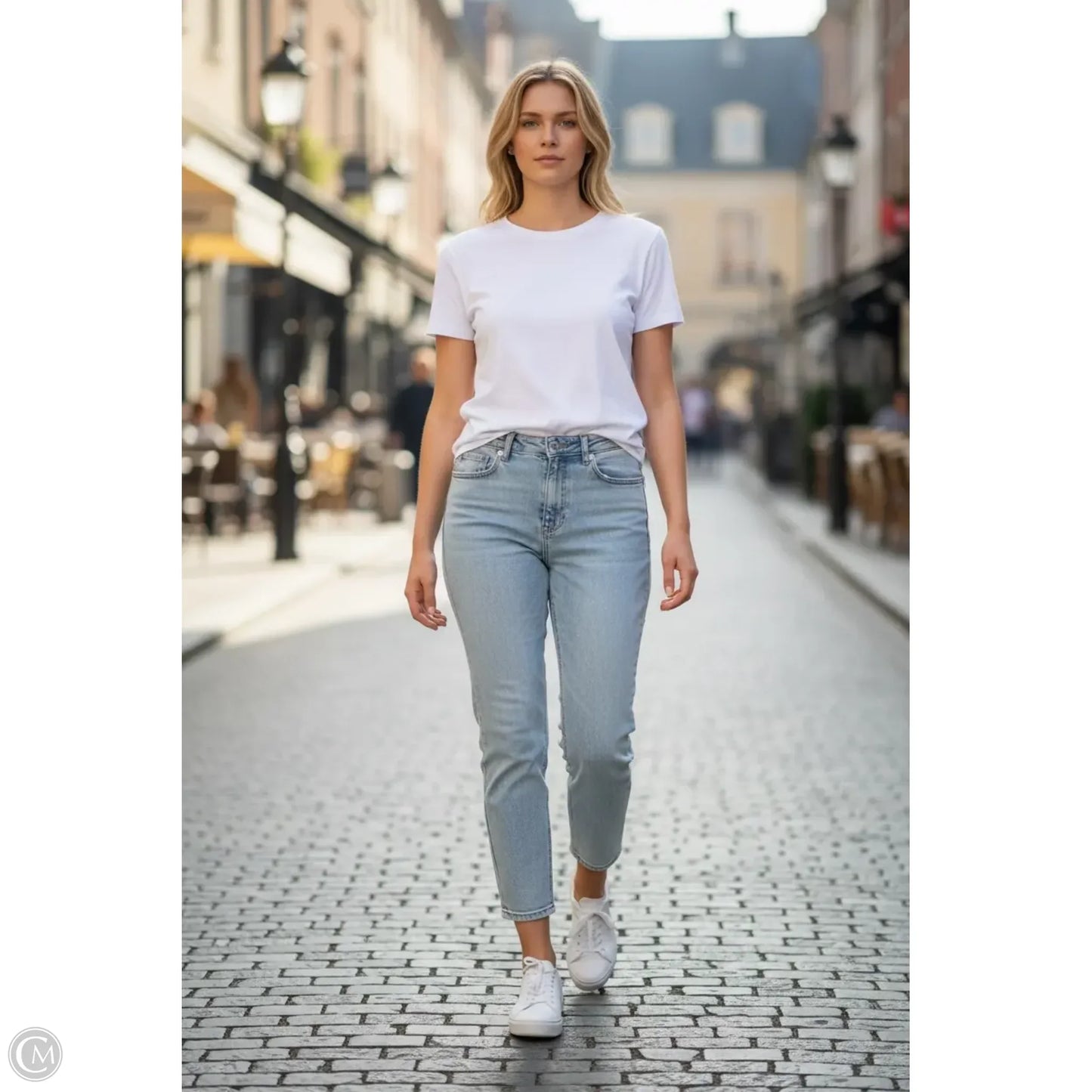 Jeans Straight By American Eagle In Blue Denim, Size: 10p