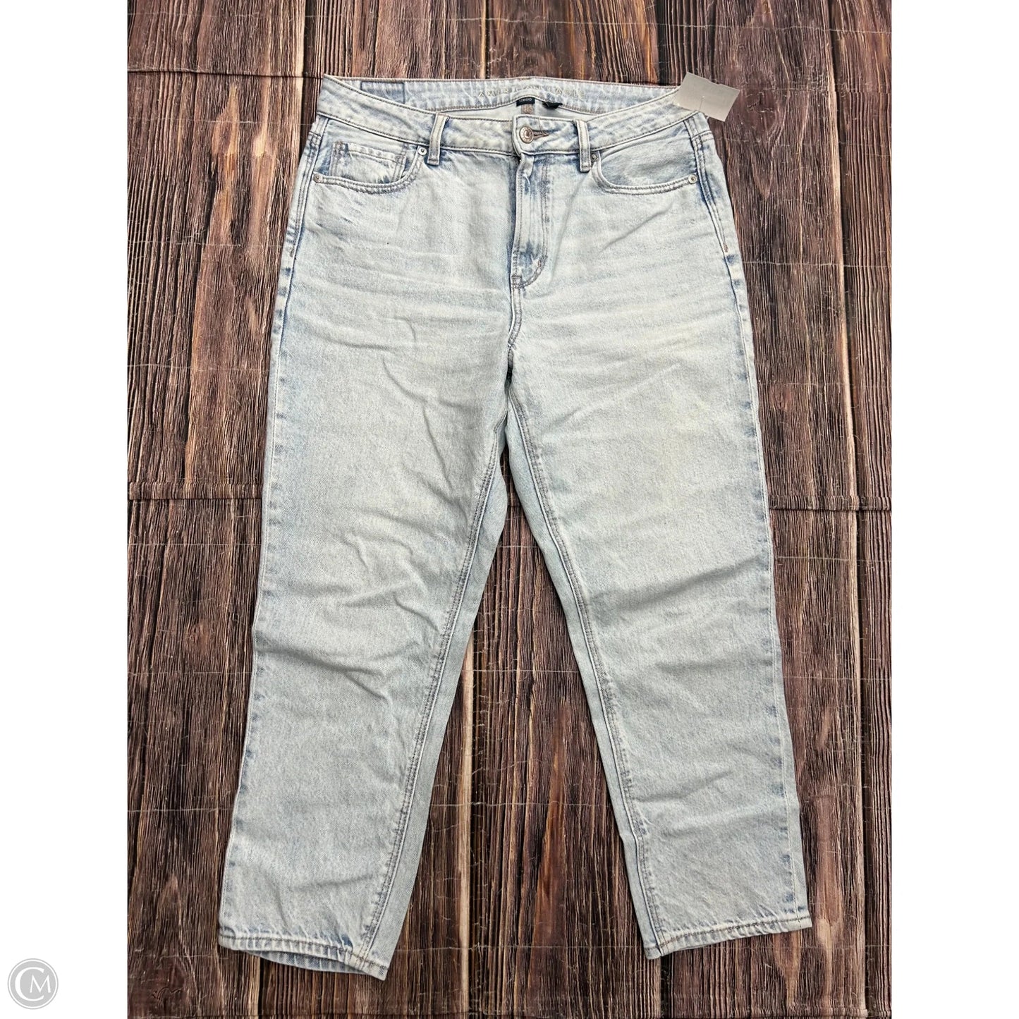 Jeans Straight By American Eagle In Blue Denim, Size: 10p