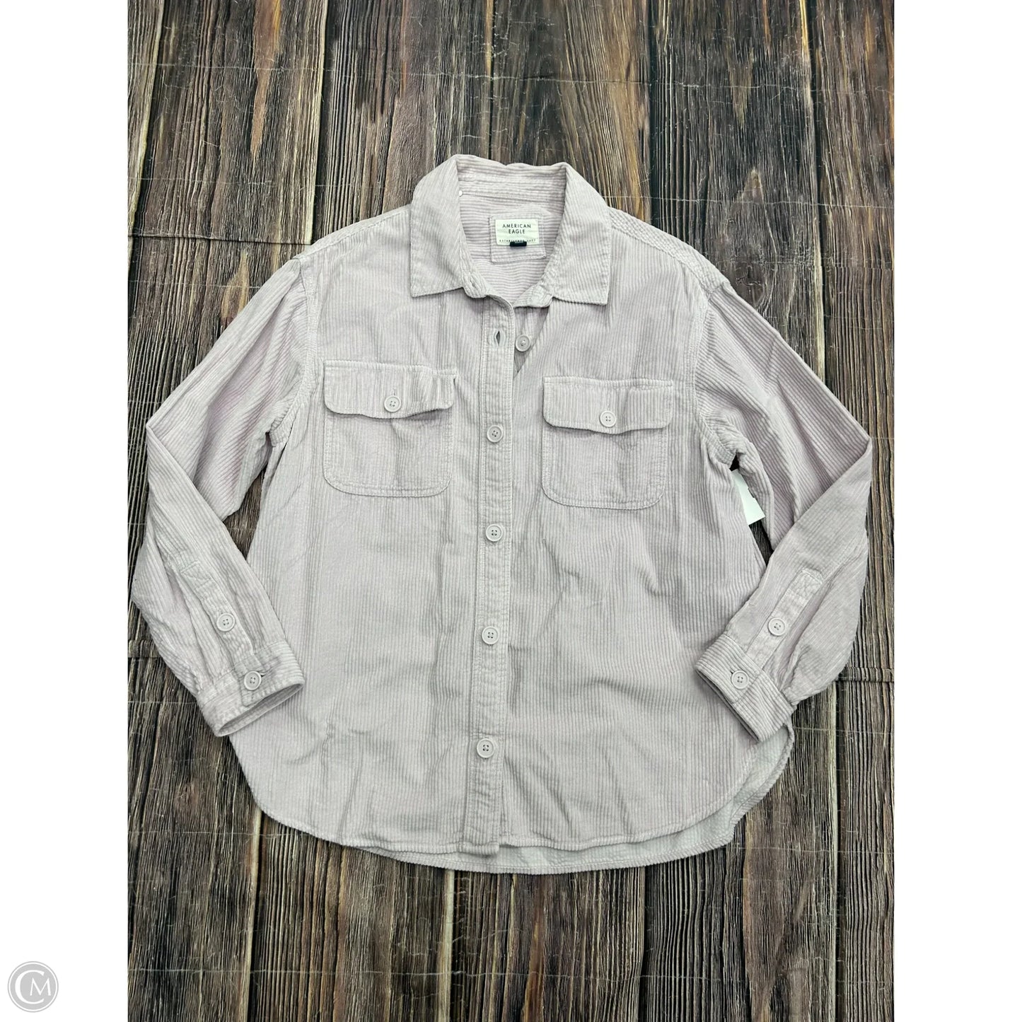 Top Long Sleeve By American Eagle In Pink, Size: M