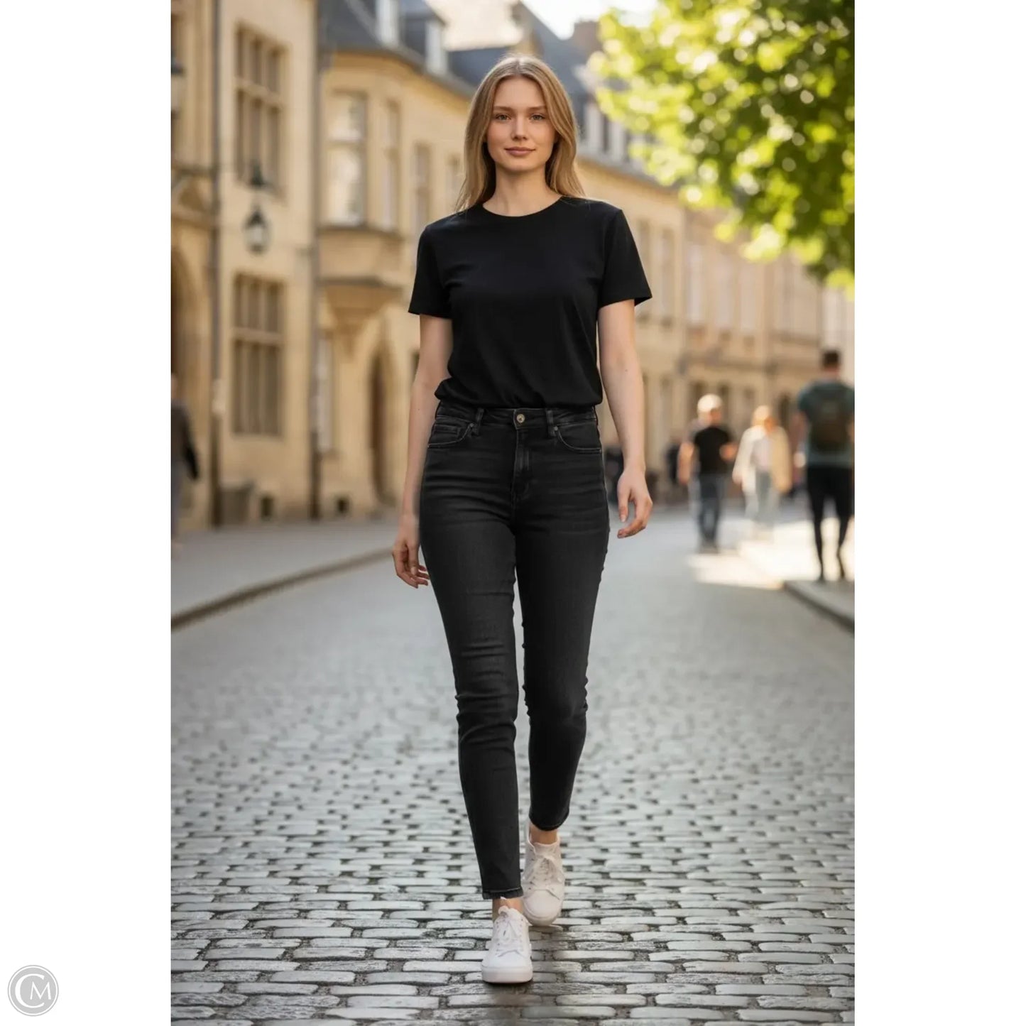 Jeans Skinny By Paige In Black Denim, Size: 4