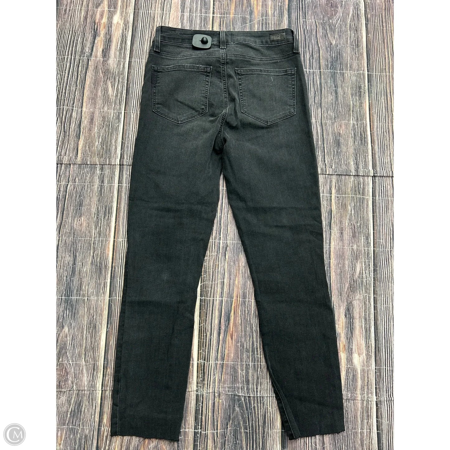 Jeans Skinny By Paige In Black Denim, Size: 4