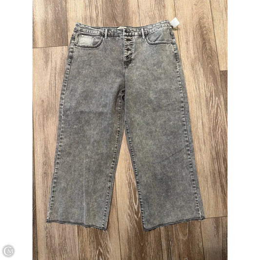 Jeans Wide Leg By Logo In Grey Denim, Size: 16l
