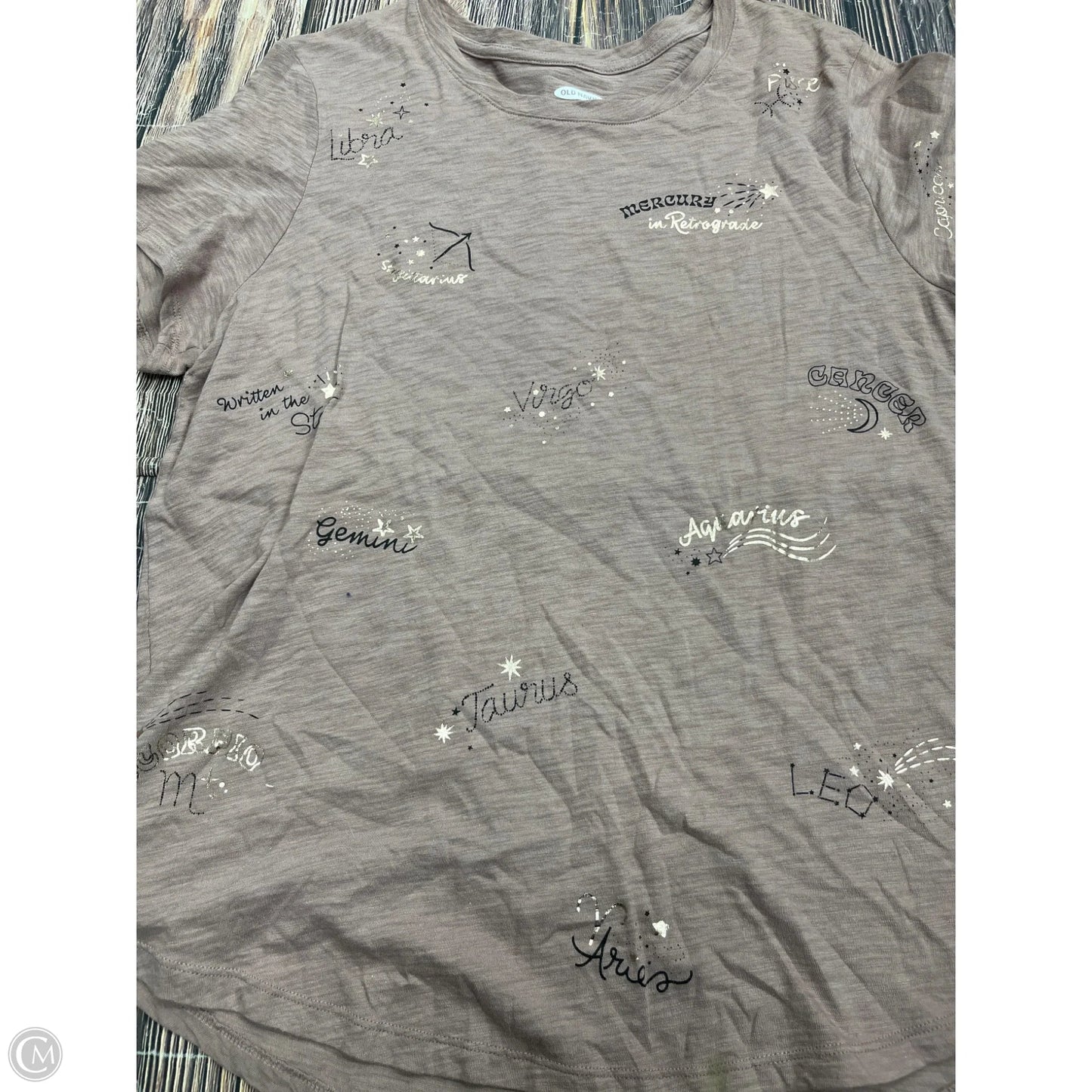 Top Short Sleeve By Old Navy In Brown, Size: Xl