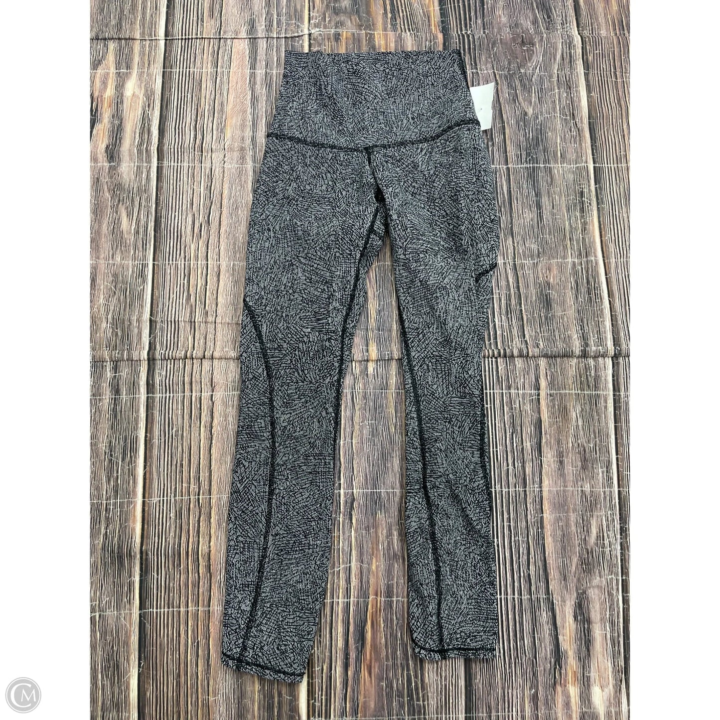 Athletic Leggings By Lululemon In Black & White, Size: 2