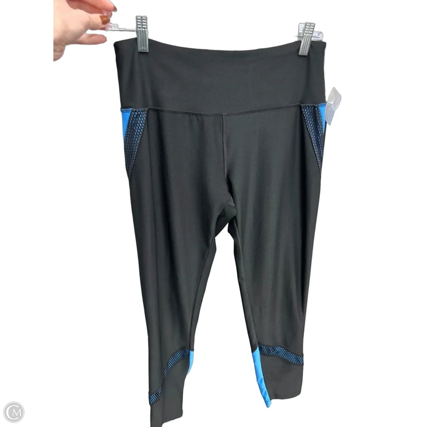 Athletic Leggings By Abs In Black & Blue, Size: M