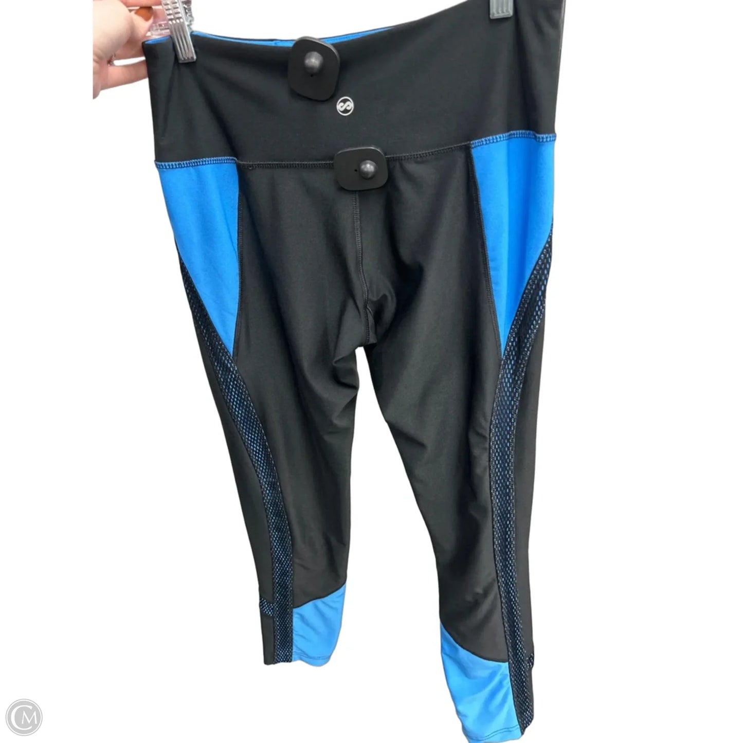 Athletic Leggings By Abs In Black & Blue, Size: M