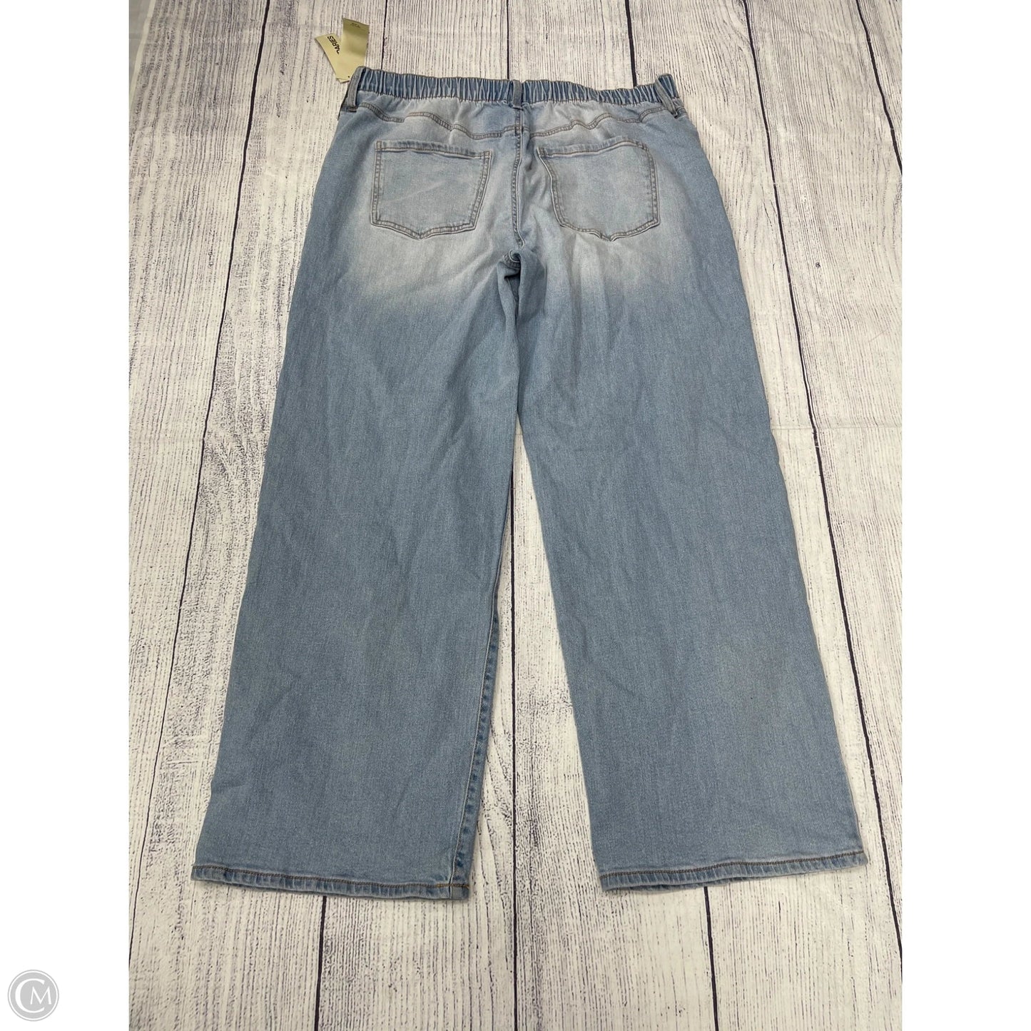 Jeans Wide Leg By No Boundaries In Blue Denim, Size: 1x