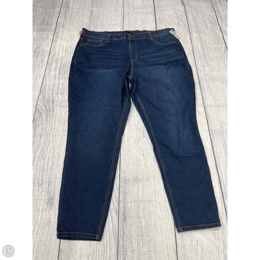 Jeans Skinny By Stitch Star In Blue Denim, Size: 3x