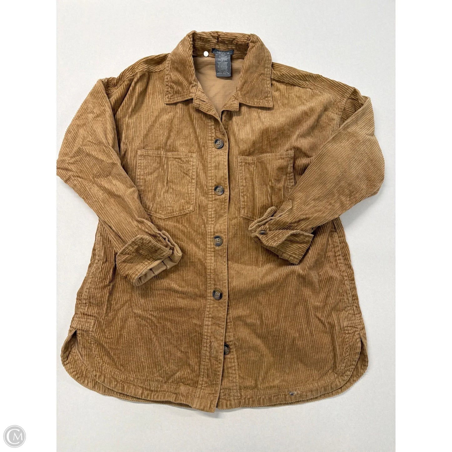 Top Long Sleeve By Matty M In Tan, Size: S