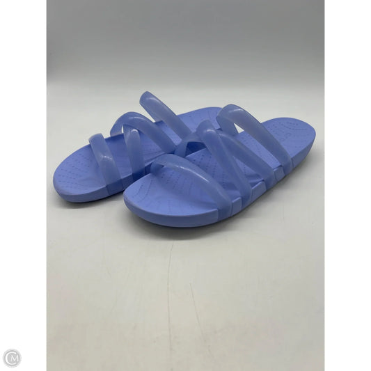 Sandals Flats By Crocs In Purple, Size: 7