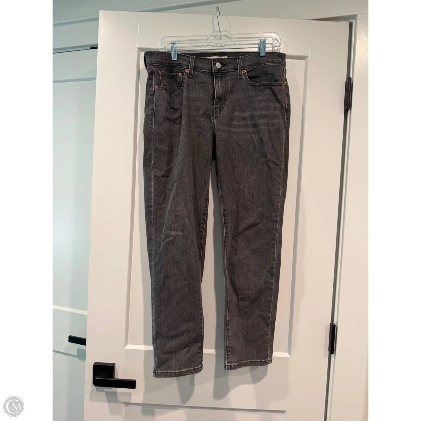 Jeans Boyfriend By Levis In Black Denim, Size: 10