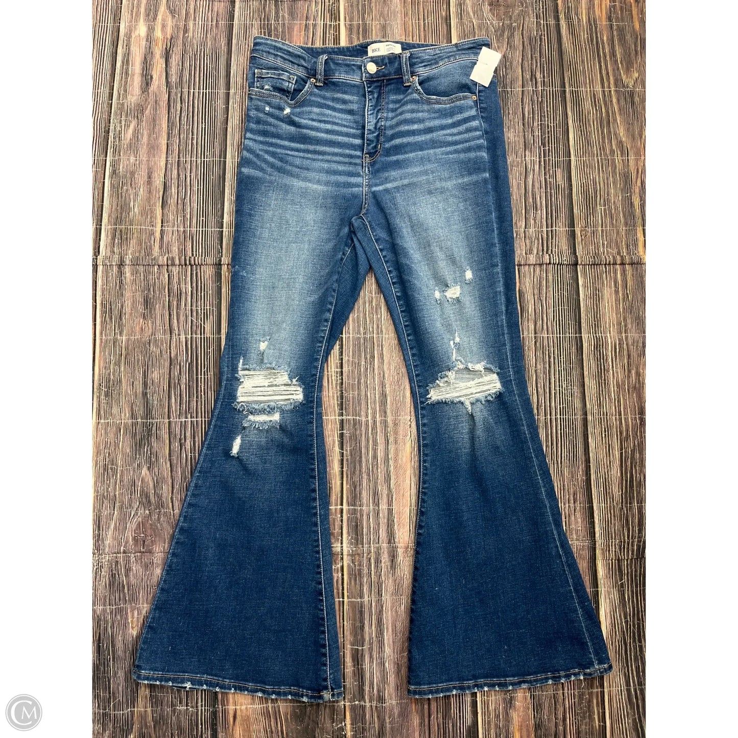 Jeans Flared By Bke In Blue Denim, Size: 10