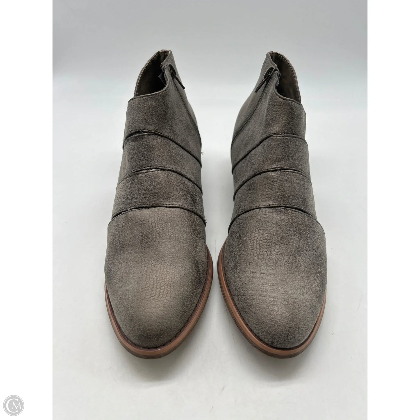 Shoes Heels Block By Very G In Grey, Size: 11