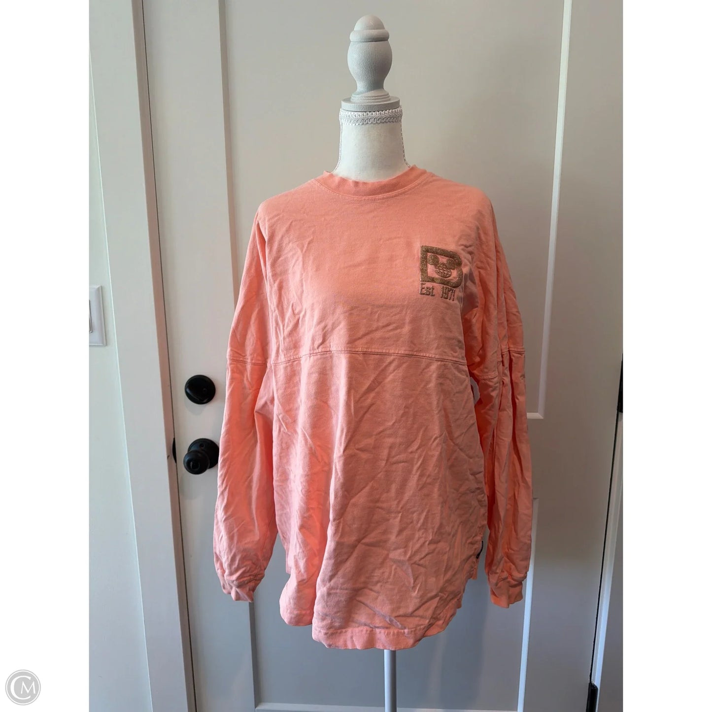 Top Long Sleeve By Disney In Orange, Size: M