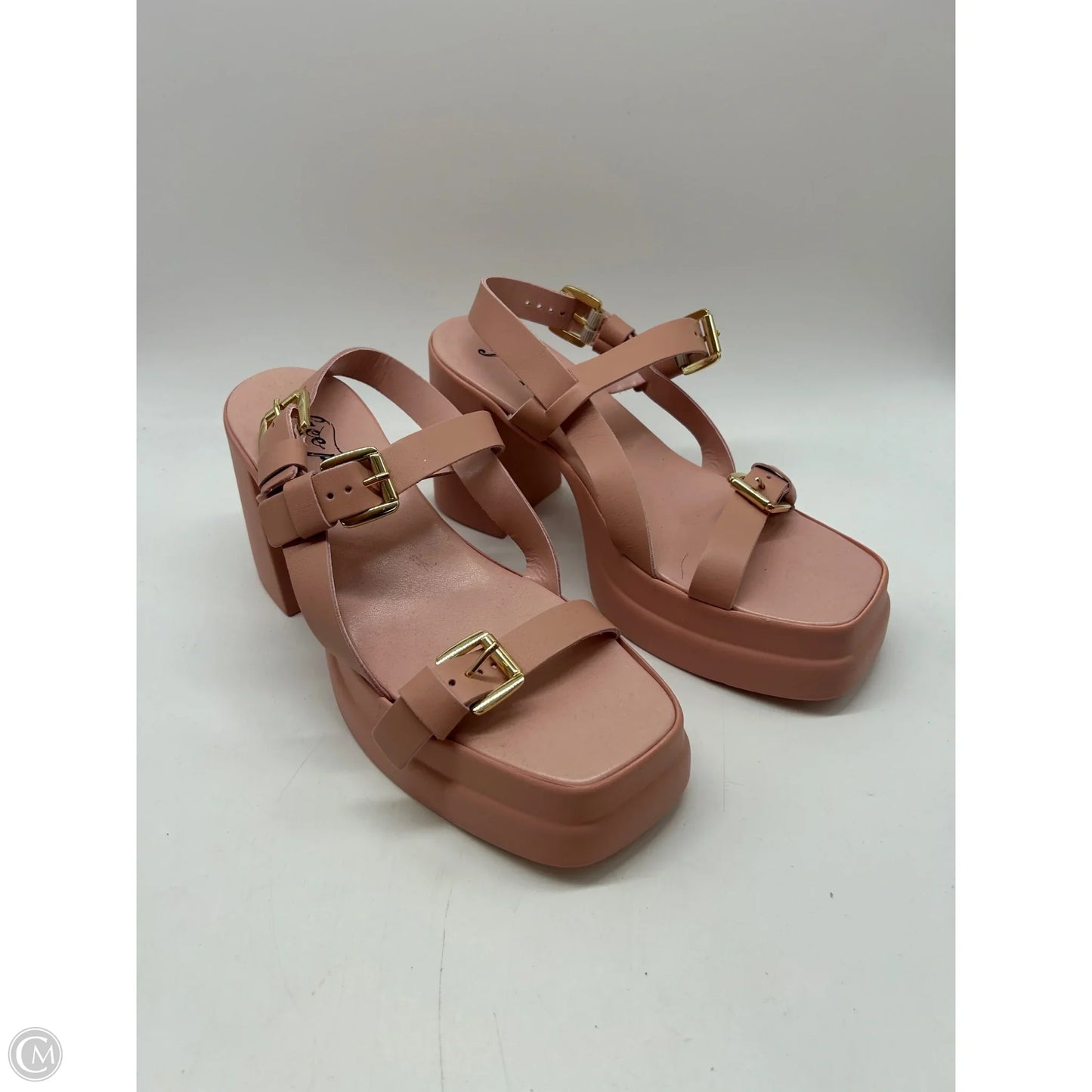 Sandals Heels Block By Free People In Pink, Size: 9.5