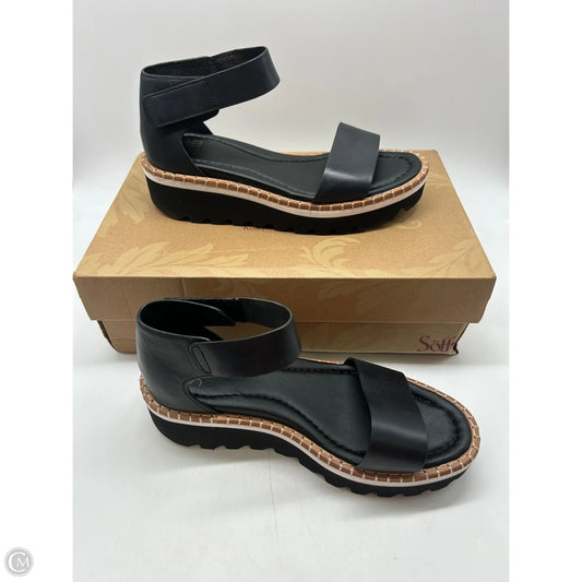 Sandals Heels Platform By Sofft In Black, Size: 8