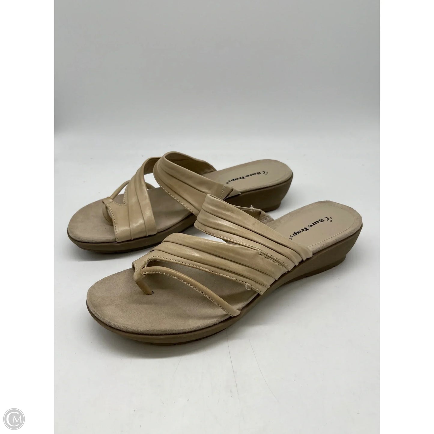 Sandals Heels Wedge By Bare Traps In Tan, Size: 11