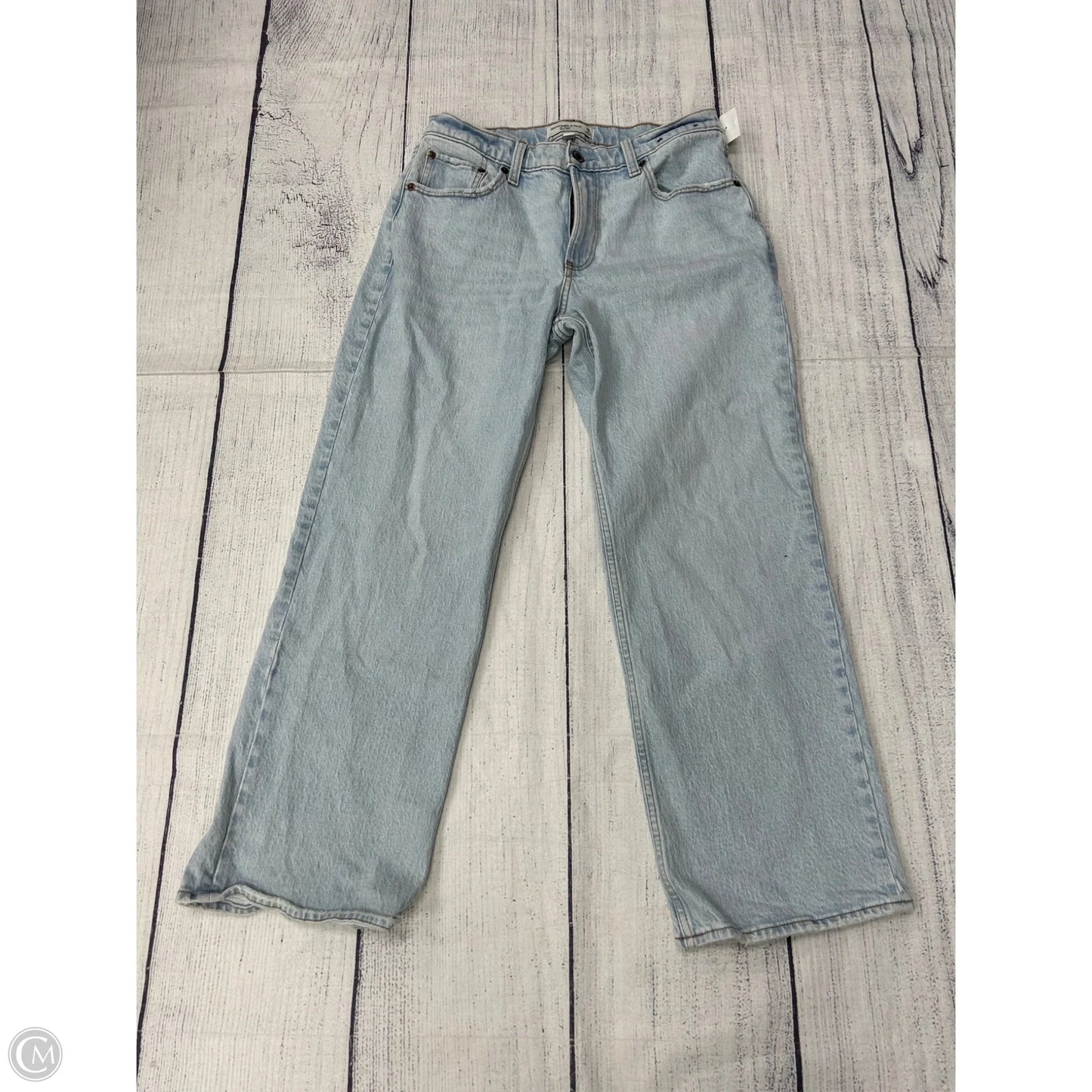Jeans Straight By Abercrombie And Fitch In Blue Denim, Size: 2p