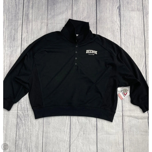 Athletic Sweatshirt Collar By Reebok In Black, Size: 1x