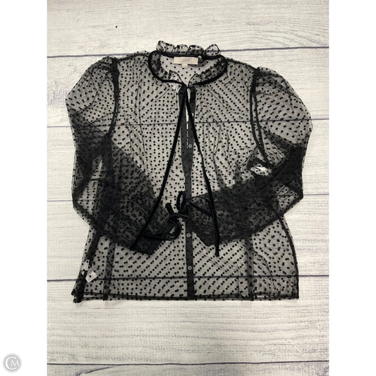 Top Long Sleeve By Loft In Black, Size: L