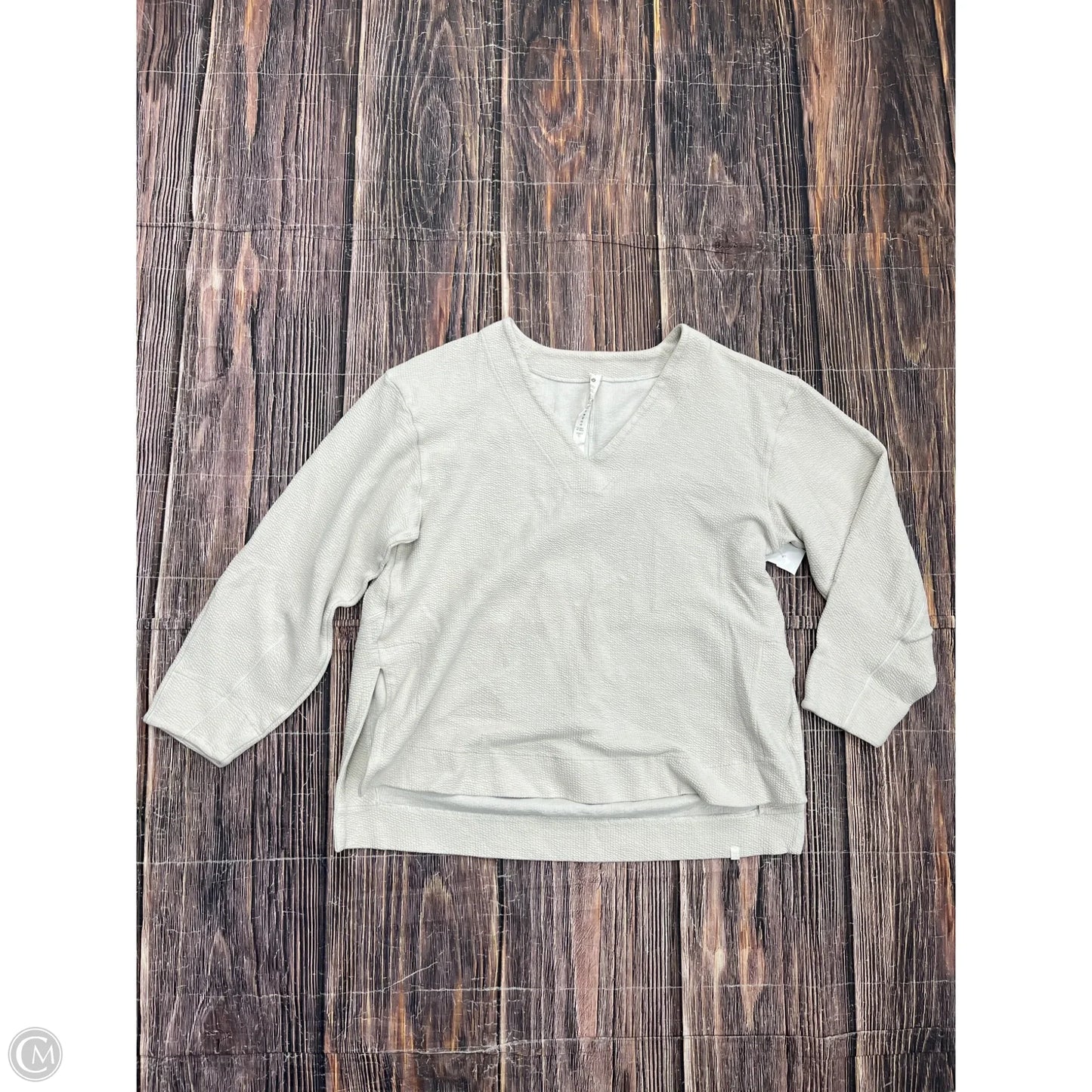 Athletic Sweatshirt Crewneck By Lululemon In Tan, Size: 4