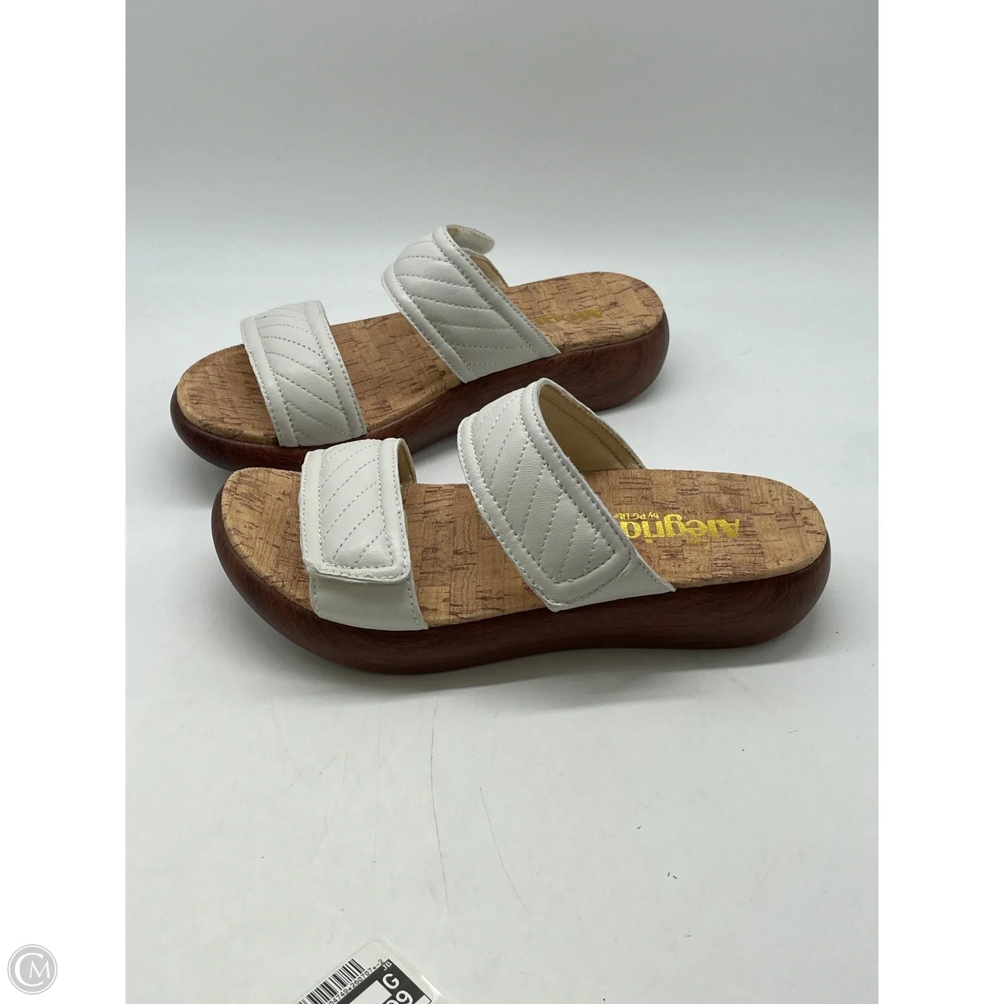 Sandals Heels Wedge By Alegria In White, Size: 7.5