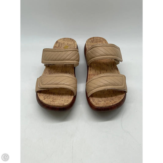 Sandals Heels Wedge By Alegria In Tan, Size: 7.5