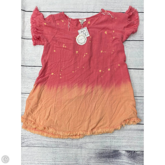 Dress Casual Short By Umgee In Orange & Pink, Size: 1x