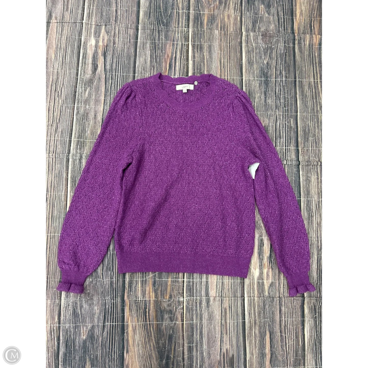Sweater By Loft In Purple, Size: L