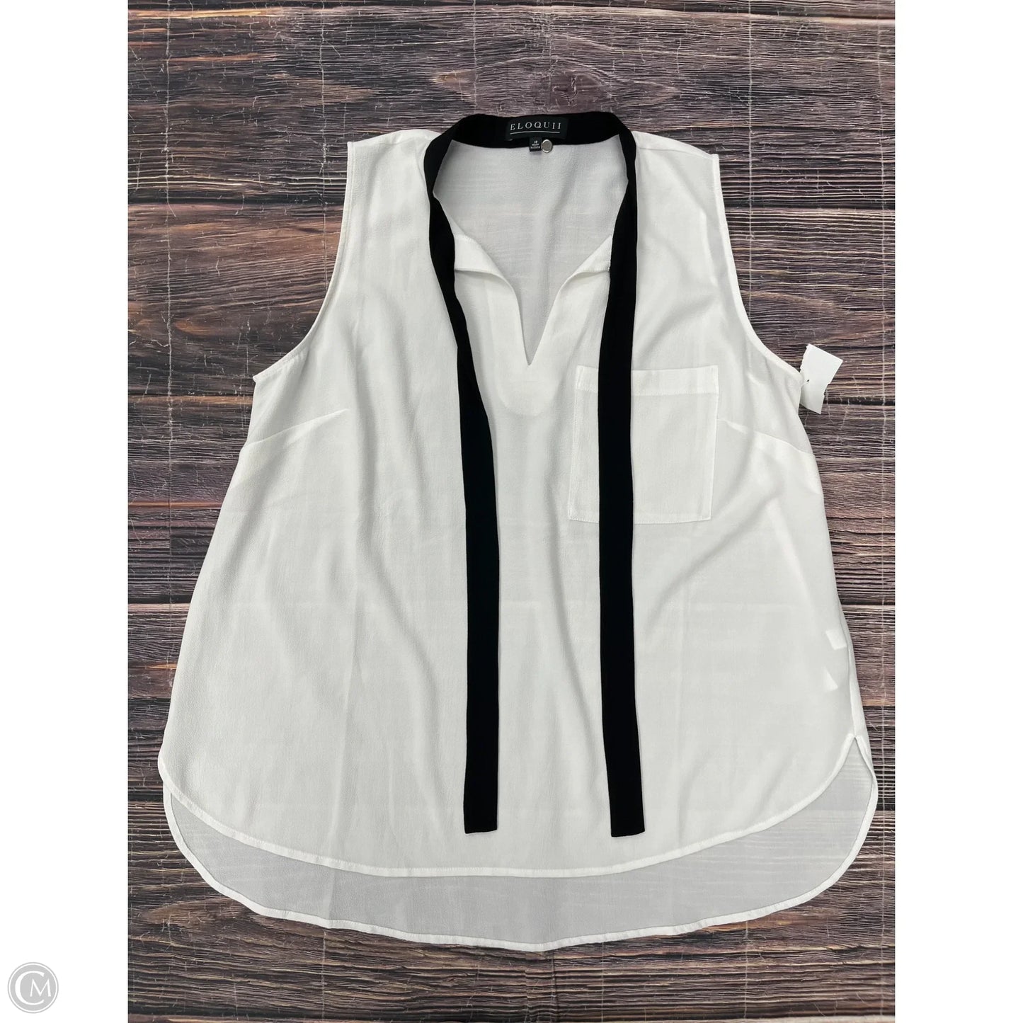 Tank Top By Eloquii In White, Size: 1x