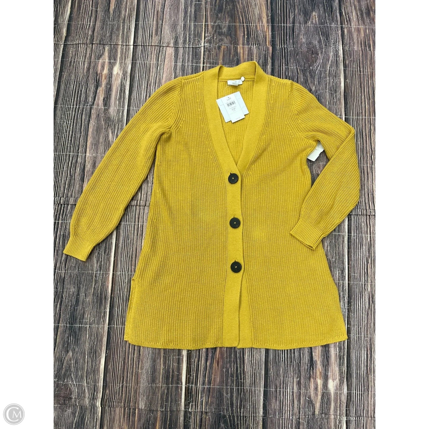 Sweater Cardigan By J. Jill In Yellow, Size: Xsp