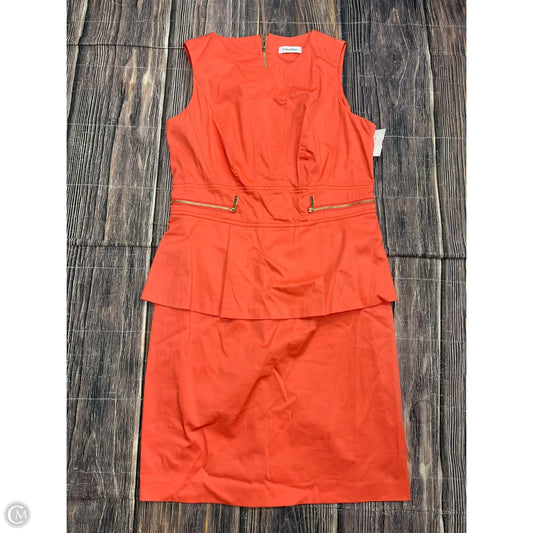 Dress Casual Midi By Calvin Klein In Pink, Size: 12
