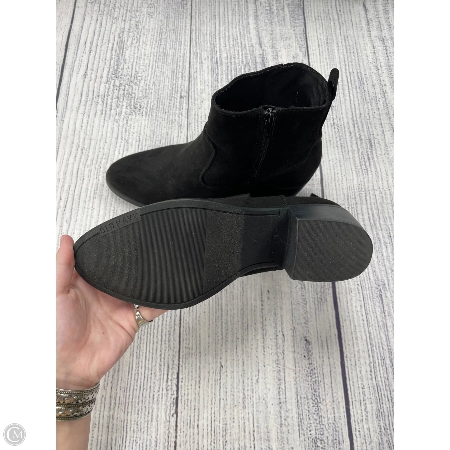 Boots Ankle Heels By Old Navy In Black, Size: 8