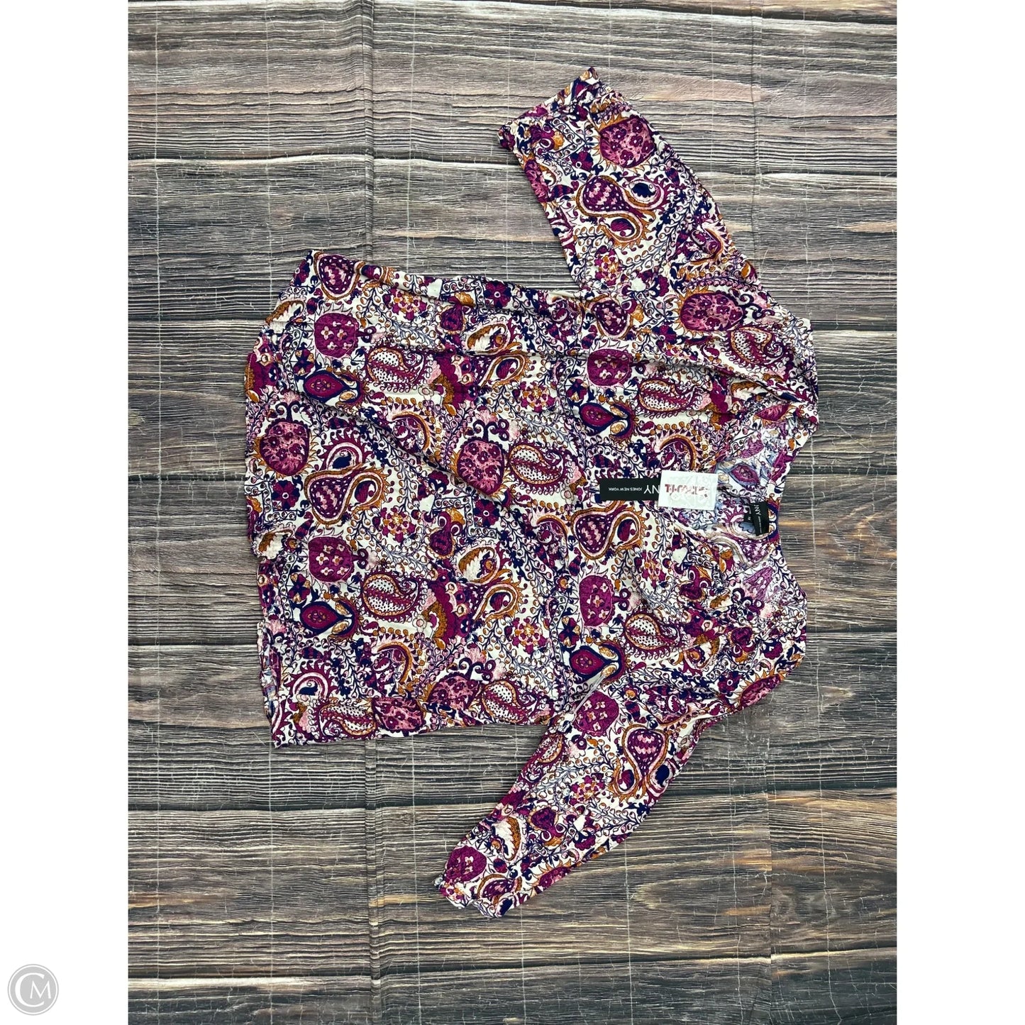 Top 3/4 Sleeve By Jones New York In Purple, Size: 1x