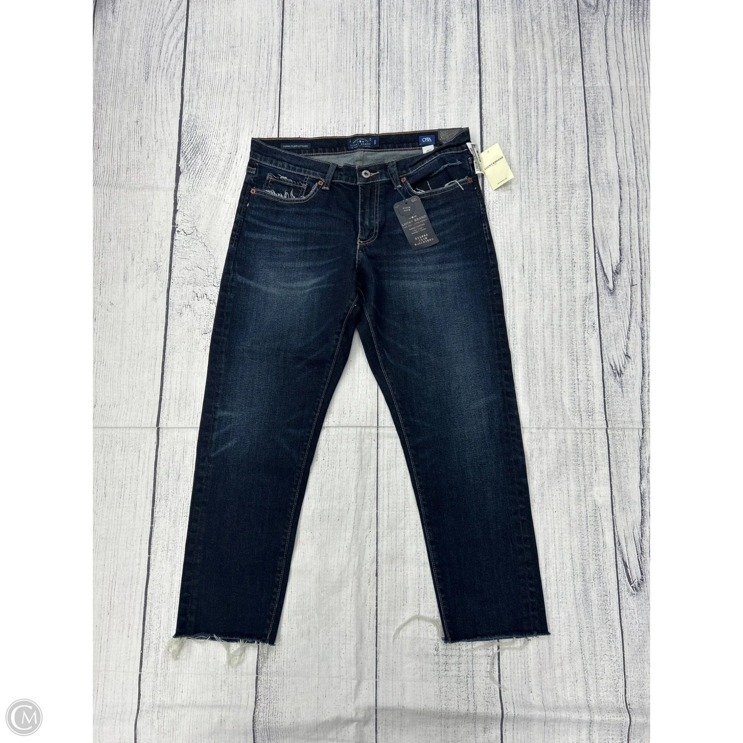 Jeans Boyfriend By Lucky Brand In Blue Denim, Size: 12